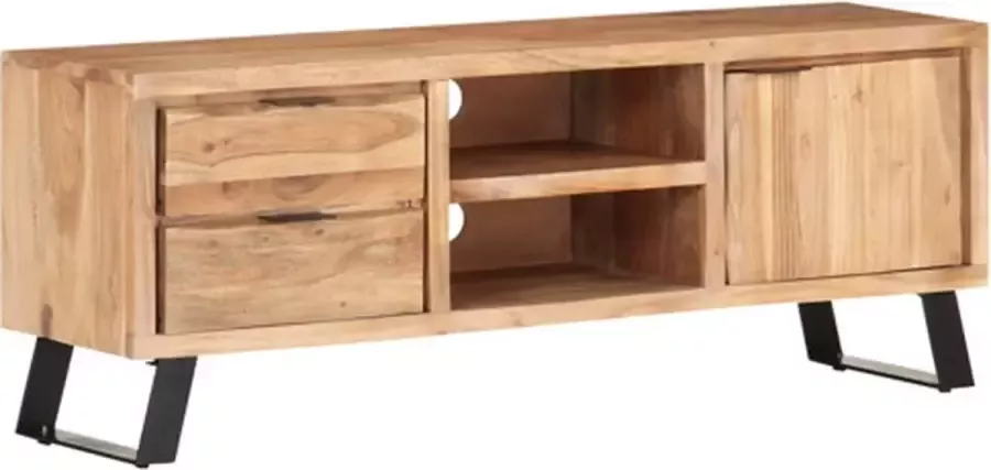 VidaXL Tv-meubel met natuurlijke randen 120x30x42cm massief acaciahout - Foto 1