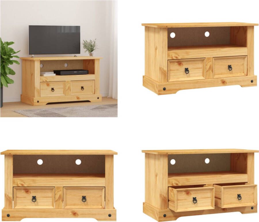 VidaXL Tv-meubel Mexicaans grenenhout Corona-stijl 91x43x56 cm Tv-meubel Tv-meubels Tv Meubel Tv Meubels