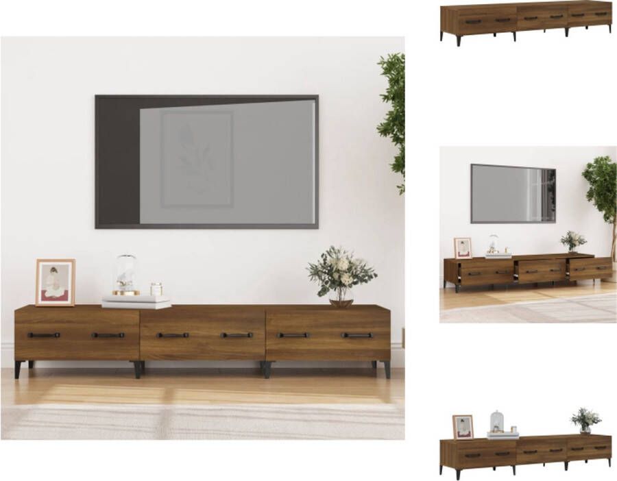 VidaXL TV-meubel Modern Bruineiken 150x34.5x30 cm Stevig Hout Voldoende opbergruimte Kast