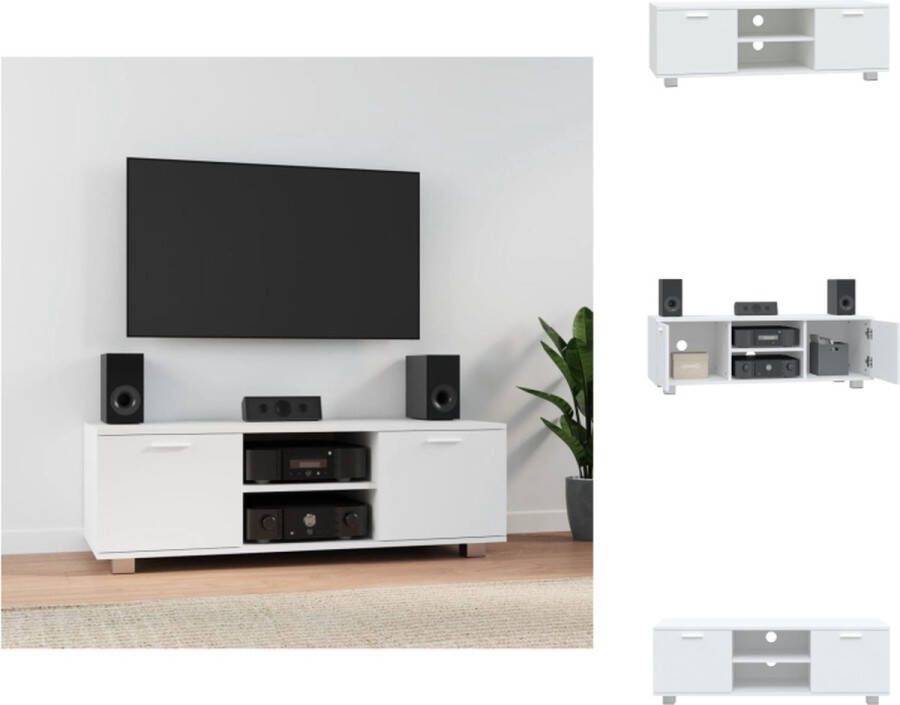 VidaXL Tv-kast Tv-kasten Tv-meubel Hifi-meubel Tv-meubel 120x40-5x35 cm bewerkt hout wit