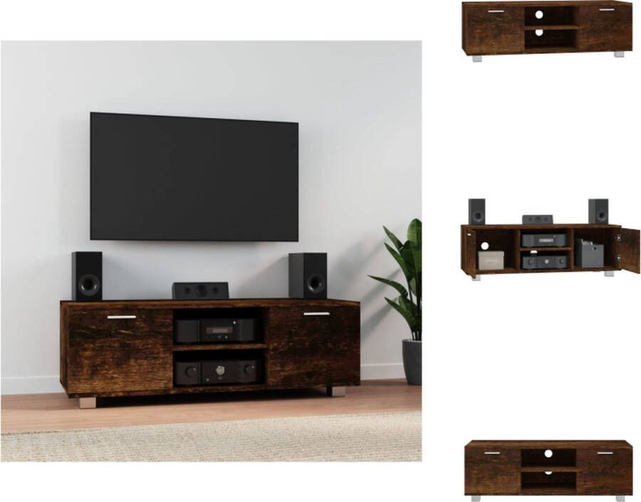 vidaXL TV-meubel Modern TV-kast 120 x 40.5 x 35 cm Gerookt eiken Kast