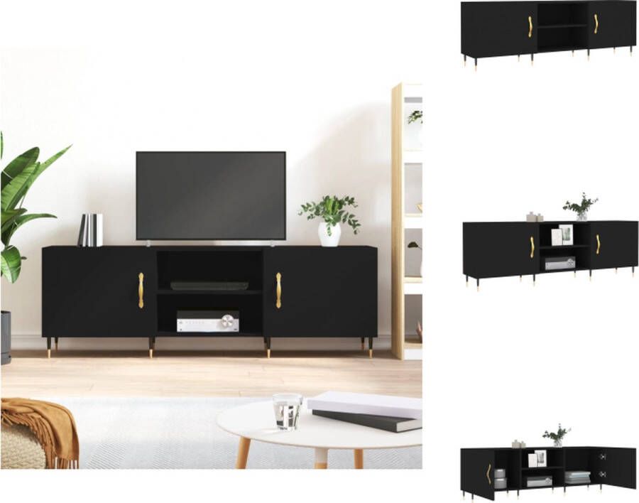 VidaXL TV meubel Naam Mediakast 150x30x50 cm Zwart Kast