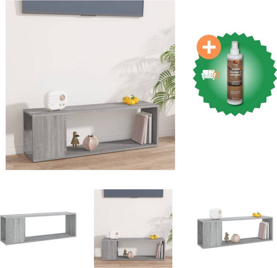 VidaXL Tv-meubel naam Tv-meubel 100 x 24 x 32 cm Kleur- grijs sonoma eiken Kast Inclusief Houtreiniger en verfrisser