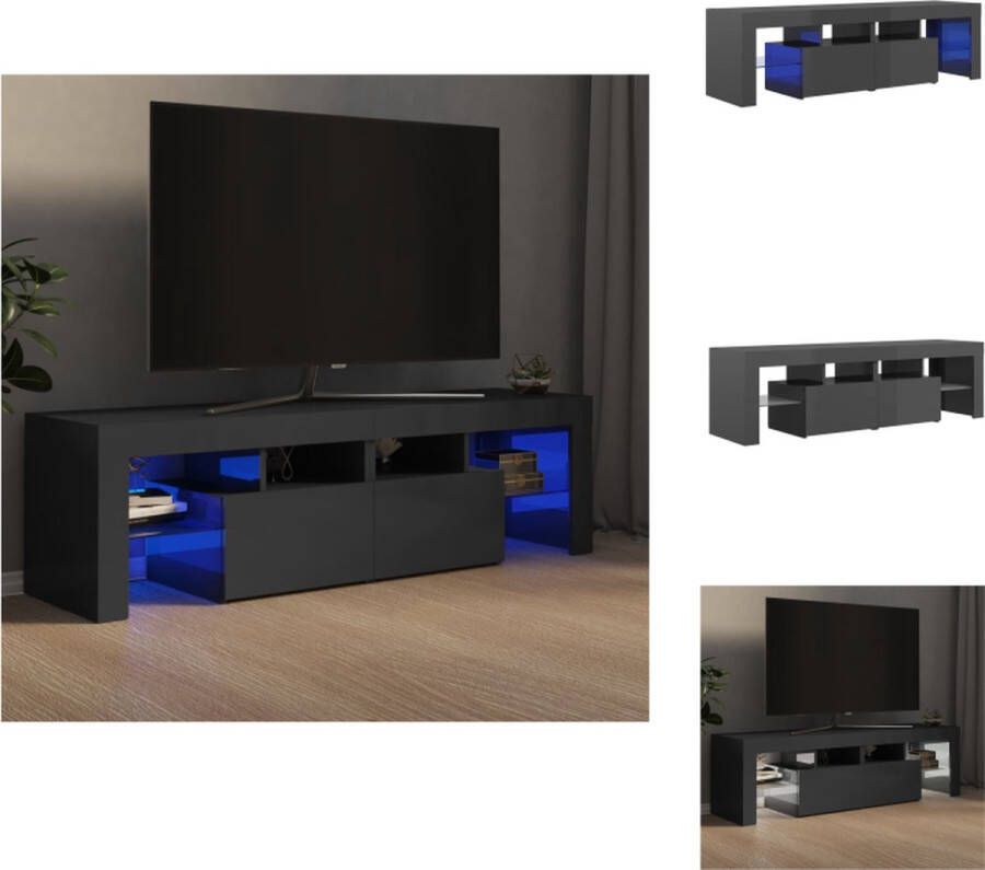 vidaXL TV Meubel Rome TV-meubels 140 x 36.5 x 40 cm Hoogglans grijs Kast