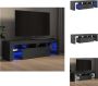 VidaXL TV Meubel Rome TV-meubels 140 x 36.5 x 40 cm Hoogglans grijs Kast - Thumbnail 1