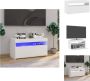 VidaXL TV-meubel Rovap LED-verlichting Hoogglans wit 75x35x40 cm Kast - Thumbnail 2