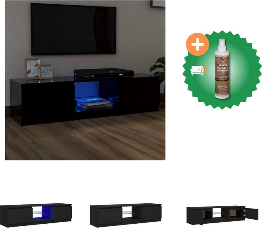 VidaXL TV-meubel s TV-meubels 140 x 40 x 35.5 cm RGB LED-verlichting Kast Inclusief Houtreiniger en verfrisser