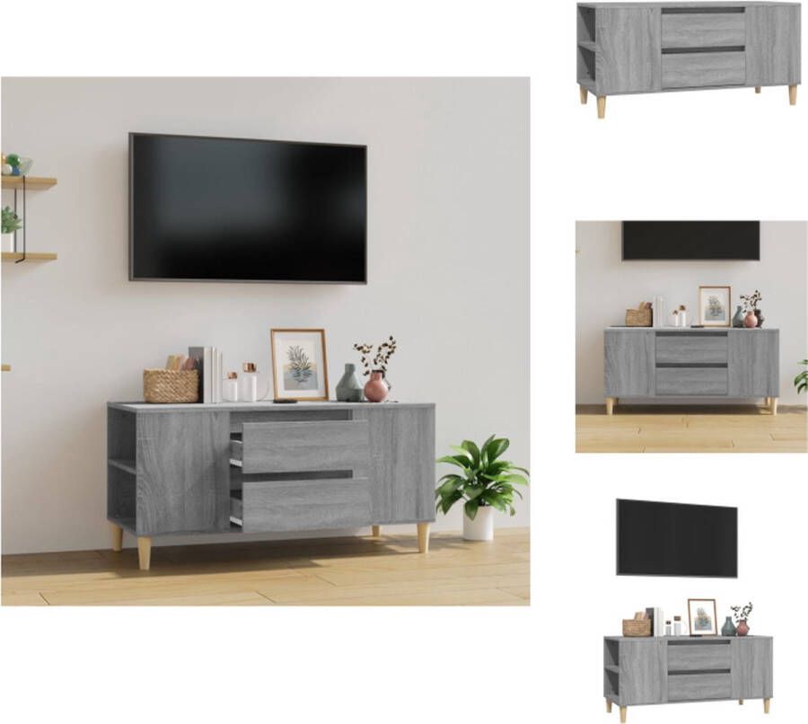 vidaXL TV Meubel Scandinavisch Grijs Sonoma Eiken 102x44.5x50 cm Kast