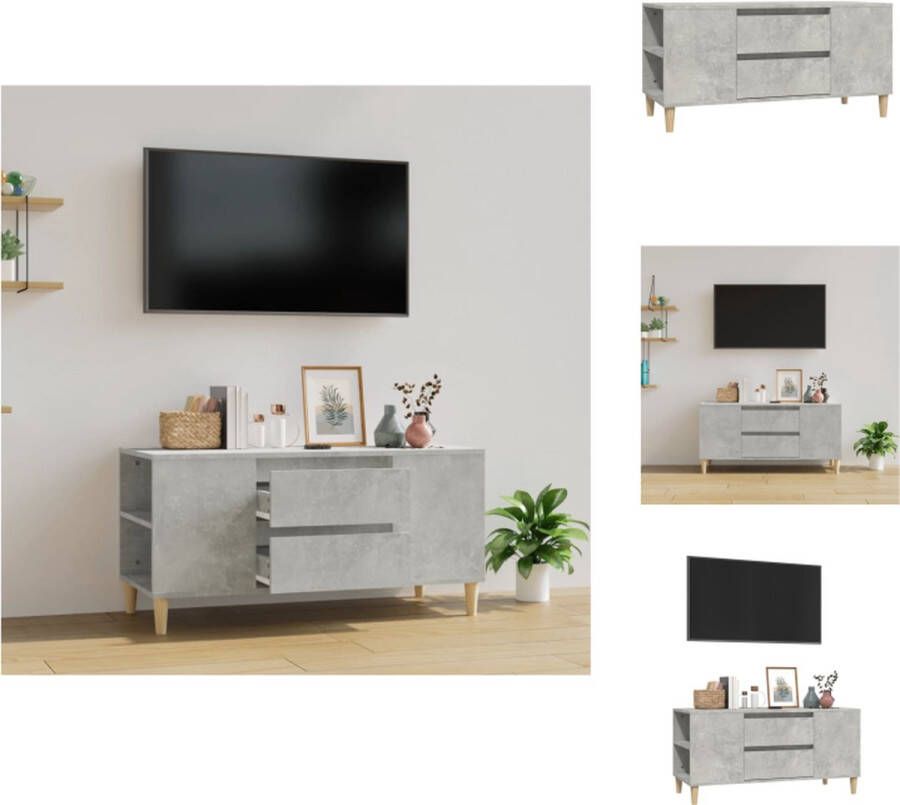 VidaXL TV-meubel Scandinavische stijl Bewerkt hout 102 x 44.5 x 50 cm Kast