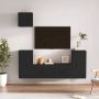 VidaXL Tv-meubel Set 2x 57 x 34.5 x 40 cm 2x 40 x 34.5 x 80 cm 1x 40 x 34.5 x 40 cm Zwart hout Kast - Thumbnail 1