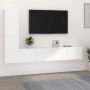 VidaXL TV-meubel set 2x 80 x 30 x 30 cm 2x 30.5 x 30 x 60 cm wit bewerkt hout Kast - Thumbnail 1