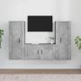 VidaXL TV-meubel set betongrijs 40x34.5x100cm en 80x34.5x40cm Kast - Thumbnail 1