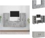 VidaXL TV-meubel set betongrijs 40x34.5x100cm en 80x34.5x40cm Kast - Thumbnail 2