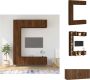 VidaXL TV-Meubel set Bruineiken 2x 40x34.5x100cm 2x 100x34.5x40cm 3x 40x34.5x40cm Kast - Thumbnail 2