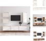 VidaXL TV meubel set hangkast massief grenenhout wit 3x 60x30x35cm 2x 45x30x35cm 1x 30x30x80cm Kast - Thumbnail 2