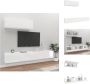 VidaXL TV-Meubel Set Hoogglans Wit 100 x 30 x 30 cm 3 Stuks Kast - Thumbnail 2