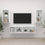 VidaXL TV-meubel set Hoogglans wit 37 x 37 x 72 cm Montage vereist Kast - Thumbnail 1