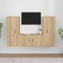 VidaXL TV meubel set Sonoma Eiken 2 x 40 x 34.5 x 100 cm + 1 x 80 x 34.5 x 40 cm Kast - Thumbnail 1