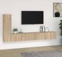 VidaXL TV Meubel Set Sonoma Eiken 2x 100x30x30 cm + 1x 30.5x30x110 cm Kast - Thumbnail 1