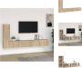 VidaXL TV Meubel Set Sonoma Eiken 2x 100x30x30 cm + 1x 30.5x30x110 cm Kast - Thumbnail 2