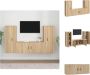 VidaXL Tv-Meubel set Sonoma Eiken 40x34.5x100cm 100x34.5x40cm Kast - Thumbnail 1