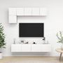 VidaXL TV Meubel Set Televisiemeubel Wit 60x30x30cm 80x30x30cm Kast - Thumbnail 1