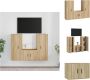 VidaXL TV-meubel Set Zonoma Eiken 2x 40x34.5x100cm 1x 57x34.5x40cm Kast - Thumbnail 2