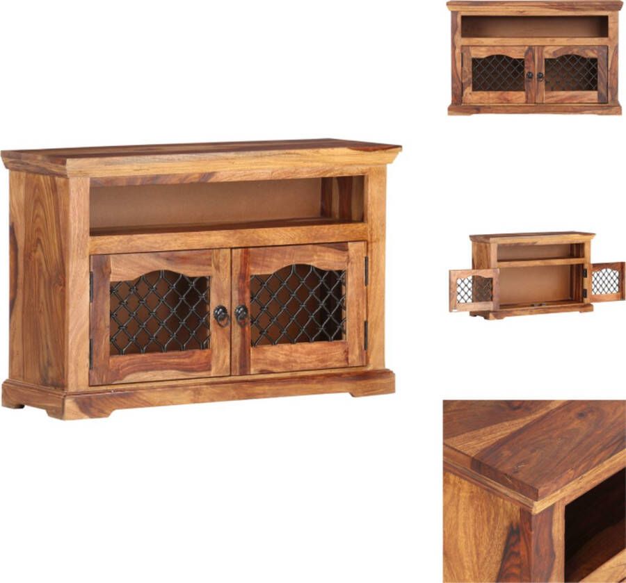 VidaXL Tv-meubel Tv-meubelen Tv-standaard Televisiemeubel Tv-meubel 90x30x60 cm massief sheeshamhout - Foto 2