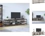 VidaXL TV-meubel Smoked Eiken 200x30x50cm Trendy en praktisch design Kast - Thumbnail 2