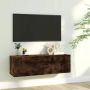 VidaXL TV-meubel Smoked Oak 100x30x30 cm Wall-mounted Kast - Thumbnail 1
