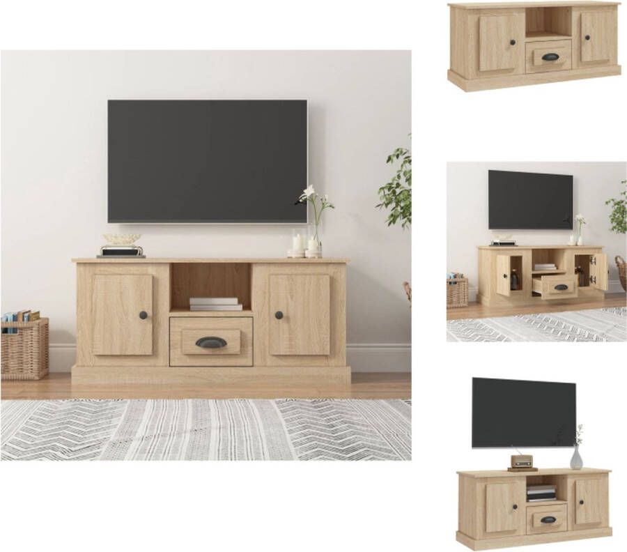 vidaXL Tv-meubel Sonoma Eiken 100 x 35.5 x 45 cm Trendy en praktisch Kast