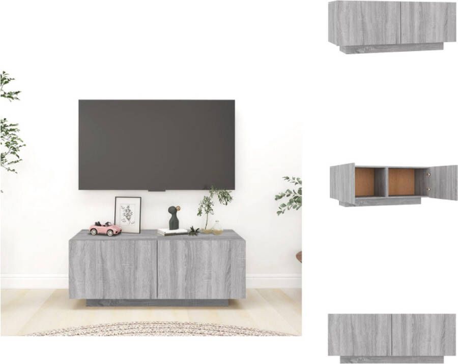 vidaXL TV-meubel Sonoma Eiken 100x35x40 cm Praktisch en Trendy Kast