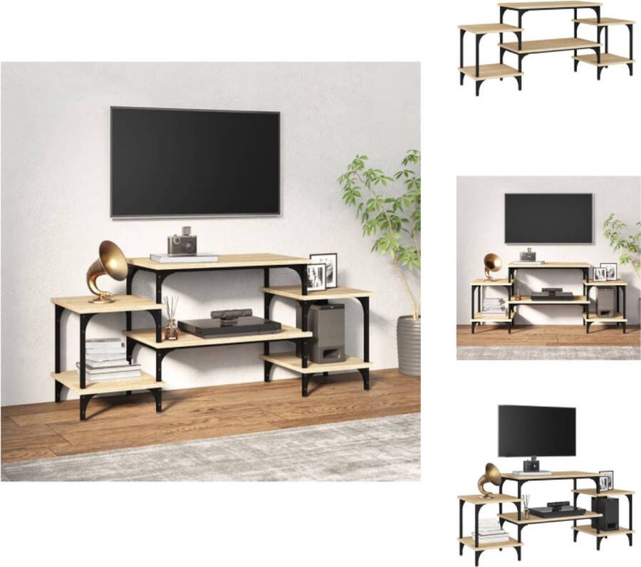 VidaXL Tv-kast Tv-kasten Tv-meubel Hifi-meubel Tv-meubel 117x35x52 cm bewerkt hout sonoma eikenkleurig - Foto 2