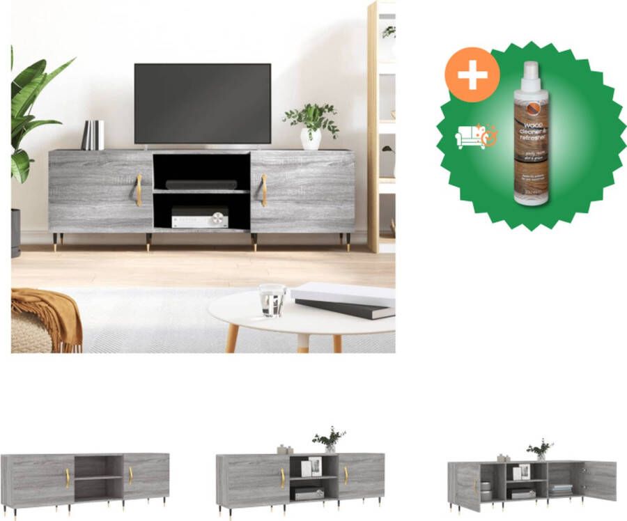 VidaXL TV-meubel Sonoma Eiken 150 x 30 x 50 cm 4 Vakken Kast Inclusief Houtreiniger en verfrisser