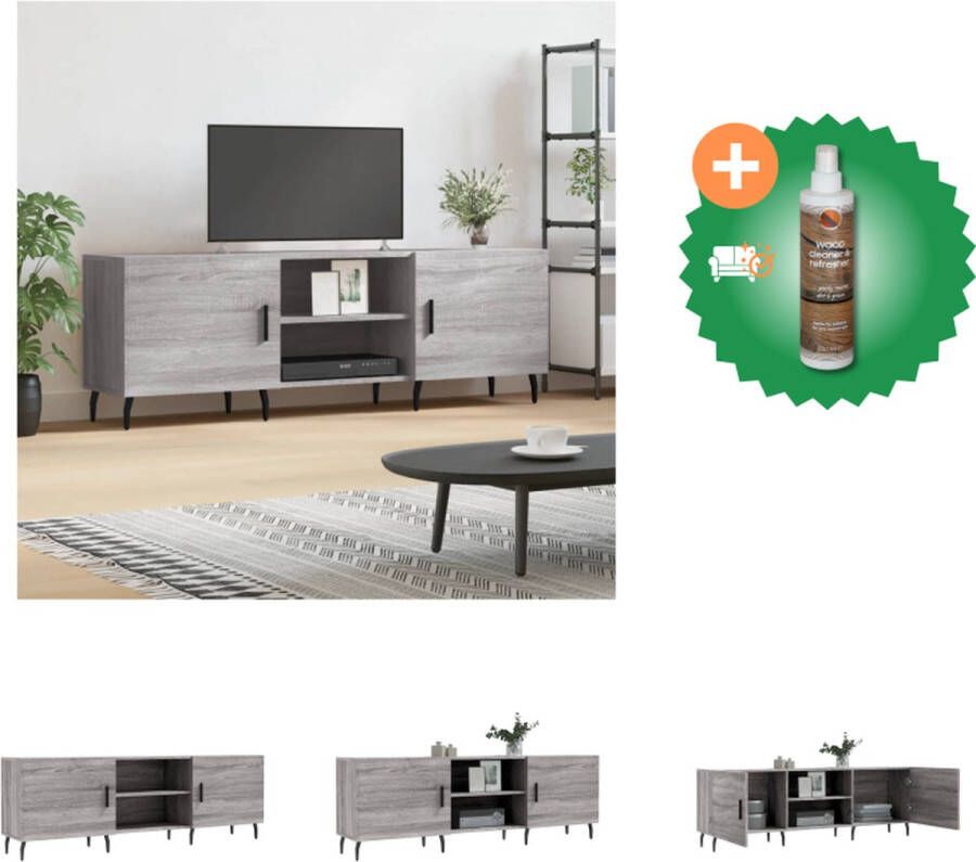 VidaXL TV-meubel Sonoma eiken 150 x 30 x 50 cm opbergruimte Kast Inclusief Houtreiniger en verfrisser