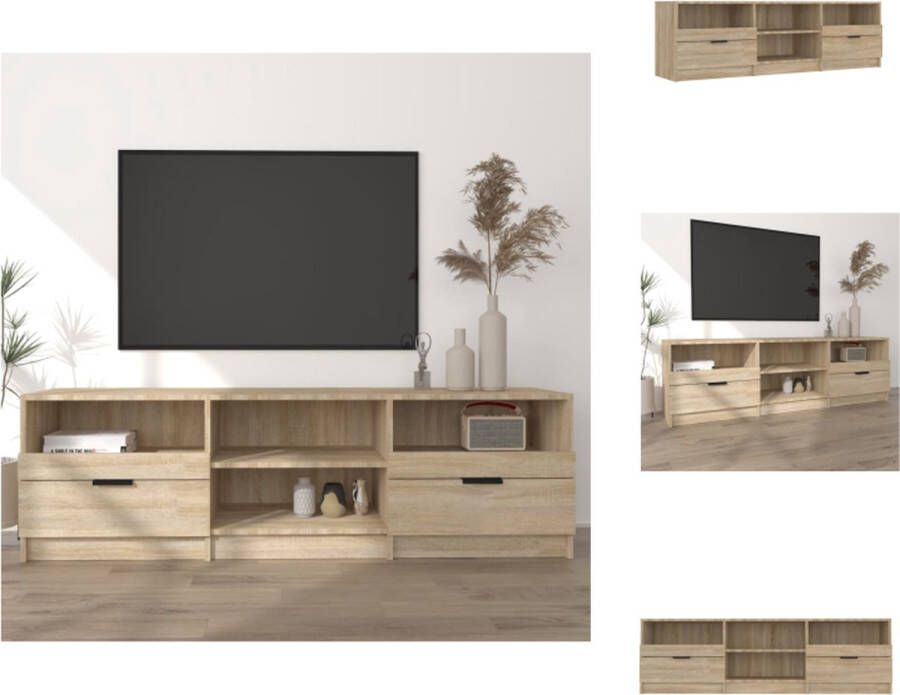 VidaXL TV-meubel Sonoma Eiken 150 x 33.5 x 45 cm Praktisch en trendy Kast