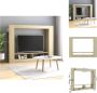 VidaXL TV-meubel Sonoma Eiken 152 x 22 x 113 cm Met 2 open vakken en zijschappen Kast - Thumbnail 2