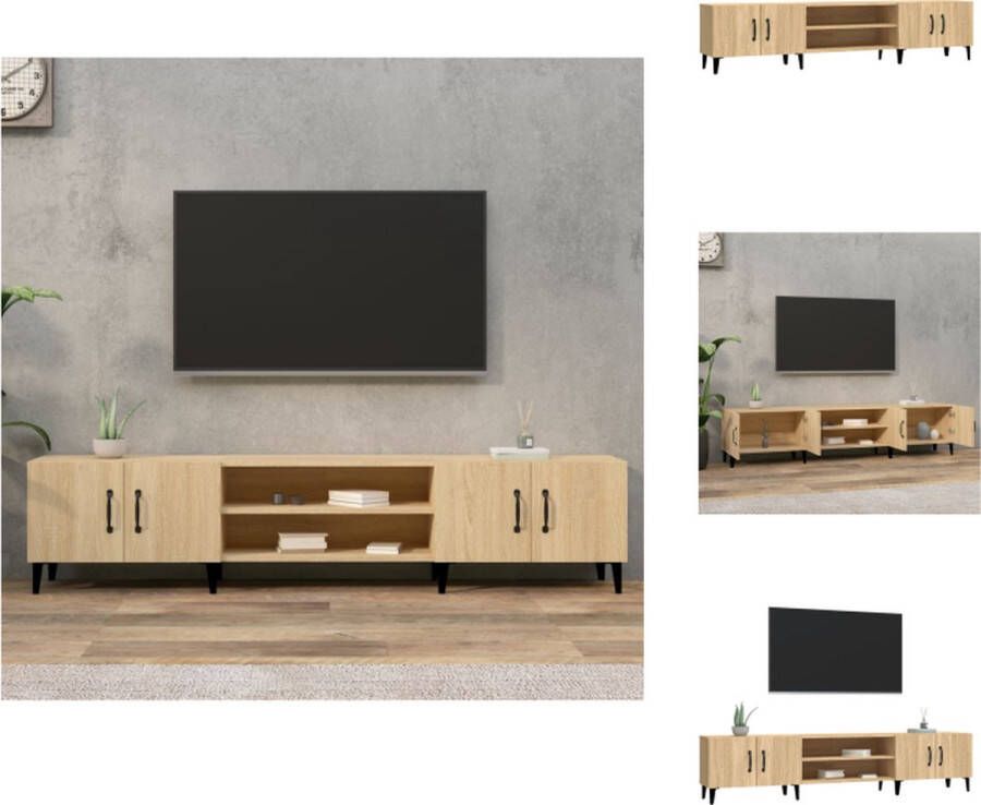 VidaXL TV-meubel Sonoma Eiken 180 x 31.5 x 40 cm Praktisch en Stijlvol Kast