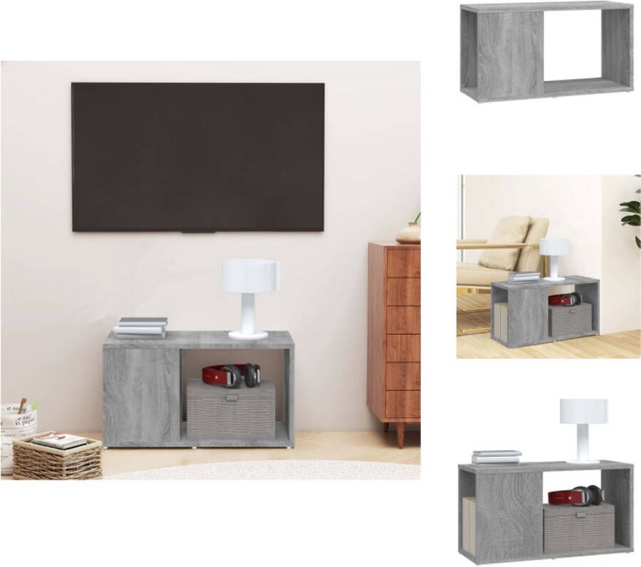 VidaXL Tv Meubel Tv Meubels Tv Kast Tv Kasten Tv-meubel 60x24x32 cm bewerkt hout grijs sonoma eikenkleurig
