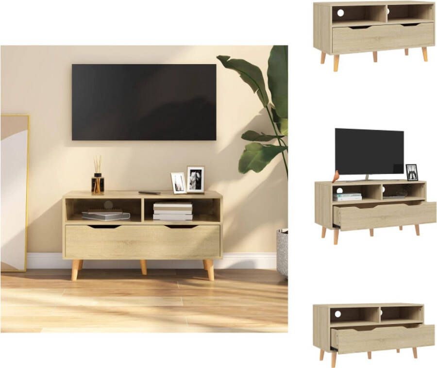 VidaXL Tv-kast Tv-kasten Tv-standaard Tv-standaarden Tv-meubel 90x40x48 5 cm bewerkt hout sonoma eikenkleurig