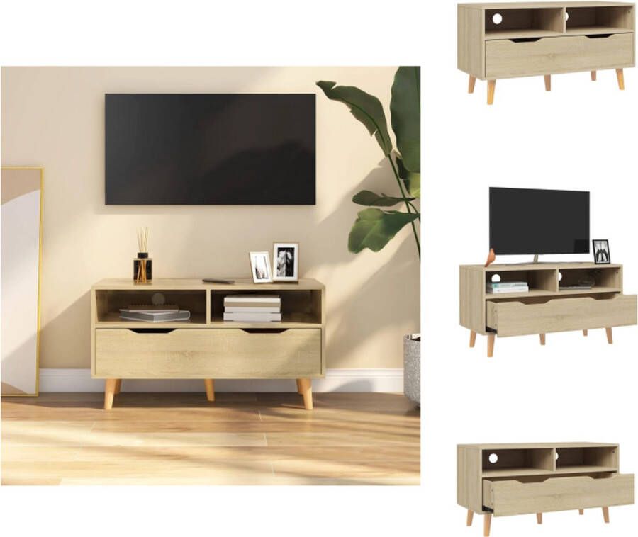 vidaXL TV-meubel Sonoma eiken 90 x 40 x 48.5 cm stevig en praktisch Kast