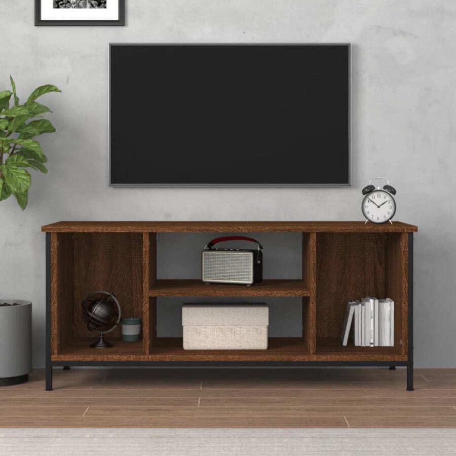 vidaXL Tv meubel spaanplaat 102x35x45 cm kleur bruin eiken