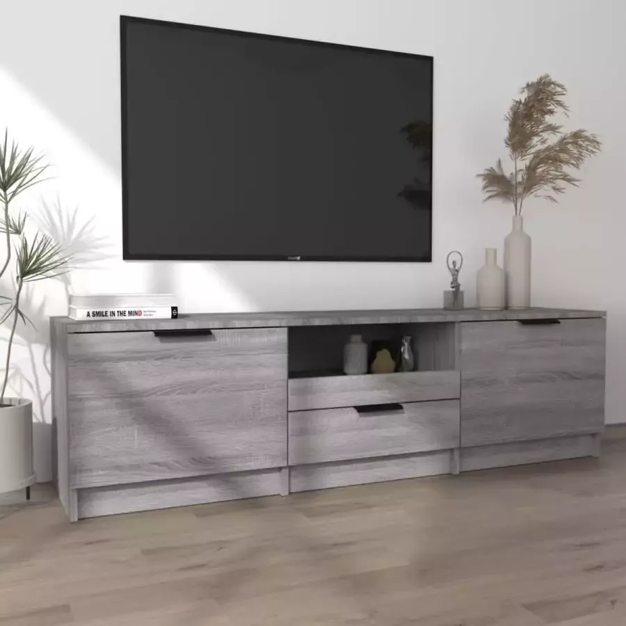 vidaXL Tv meubel spaanplaat 140x35x40 cm grijs