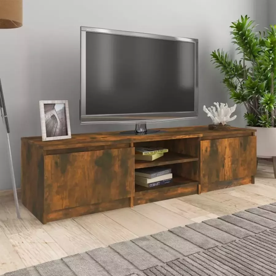 VidaXL Tv meubel spaanplaat 140x40x35 5 cm smoked eiken