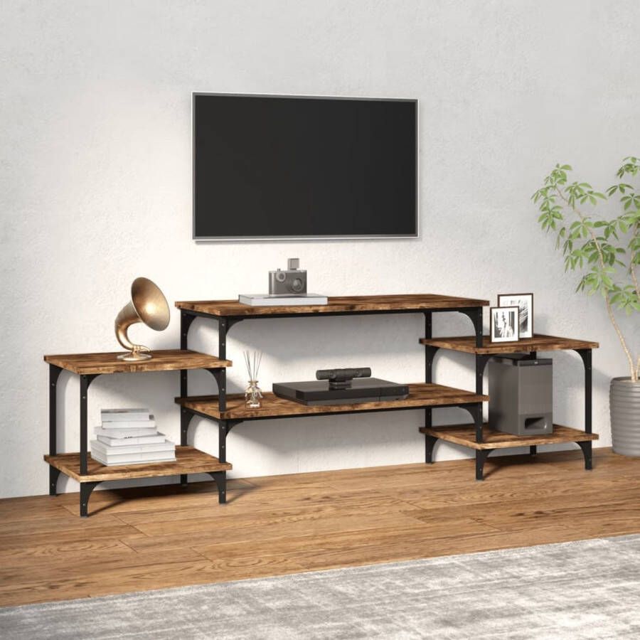VidaXL Tv meubel spaanplaat 157x35x52 cm kleur smoked eiken