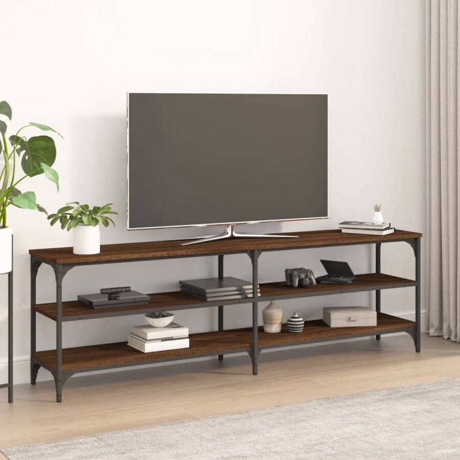 VidaXL Tv meubel spaanplaat 160x30x50 cm kleur eiken bruin