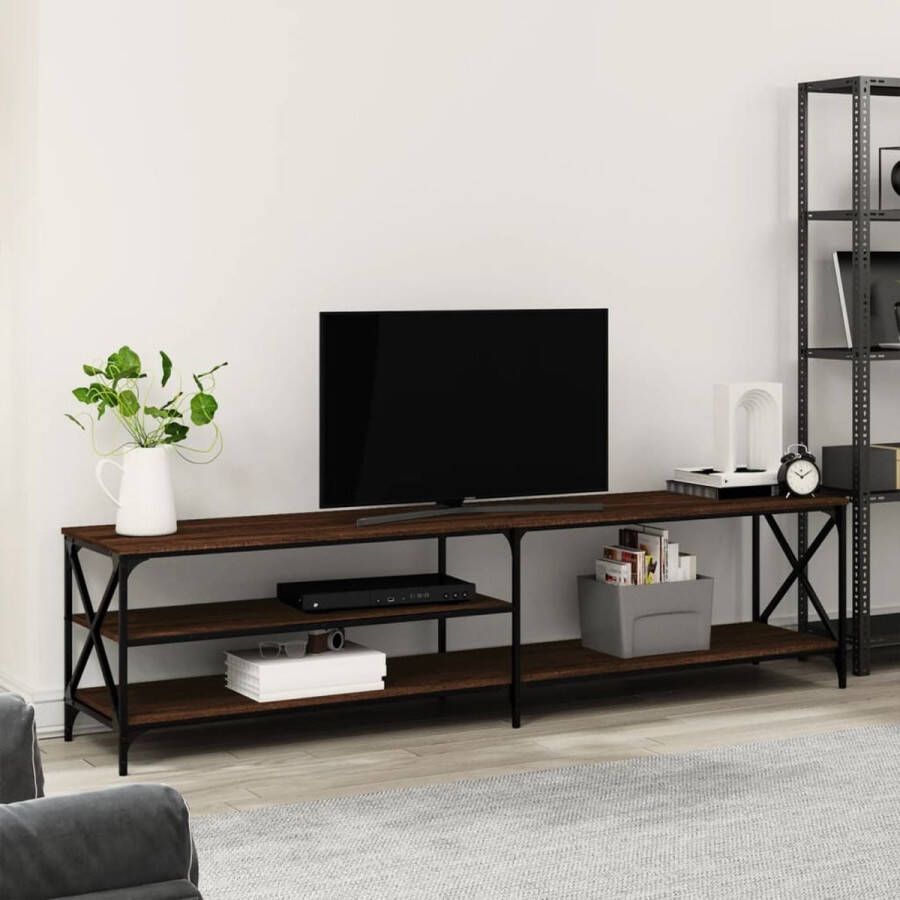 VidaXL Tv meubel spaanplaat 200x40x50 cm kleur eiken bruin