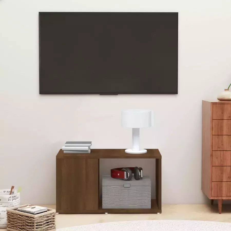VidaXL Tv meubel spaanplaat 60x24x32 cm kleur bruin eiken