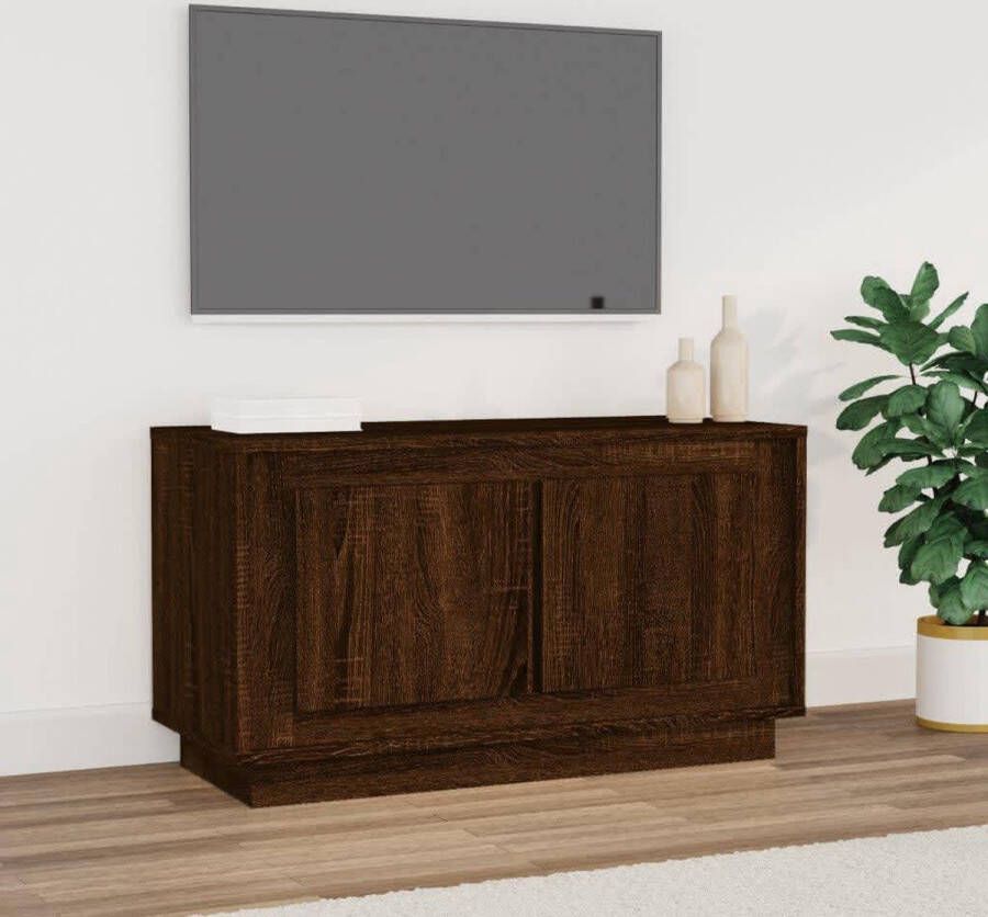 VidaXL Tv meubel spaanplaat 80x35x45 cm kleur eiken bruin