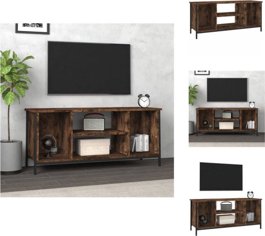 VidaXL Tv-kast Tv-kasten Tv-meubel Hifi-meubel Tv-meubel 102x35x45 cm bewerkt hout gerookt eikenkleurig - Foto 2